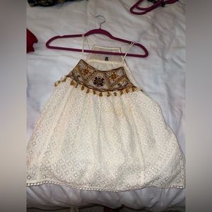 Anthropologie embellished tank top